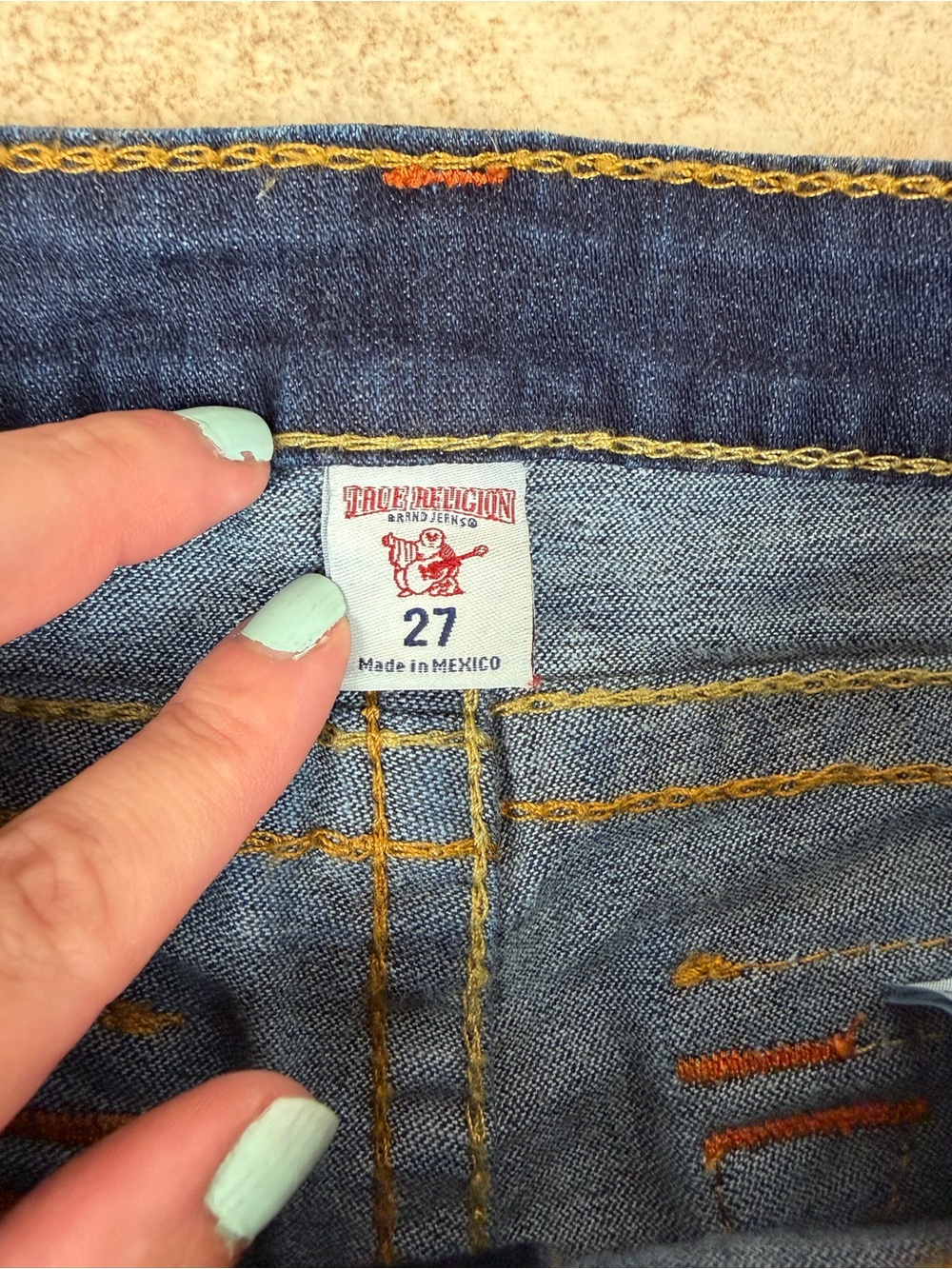 True Religion Big T Dark Indigo Super Skinny Jeans - Picture 5 of 10